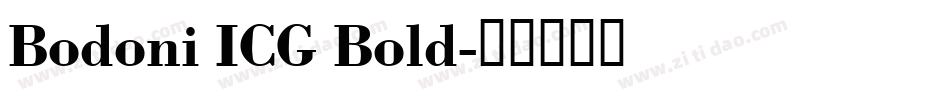 Bodoni ICG Bold字体转换